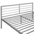 Twin Over Full Metal Bunk Bed With Desk, Ladder And Quality Slats For Bedroom, Metallic Silver Old Sku :Lp000092Aan Silver Metal