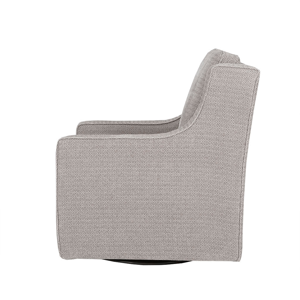 Harris Swivel Chair Grey Solid Wood