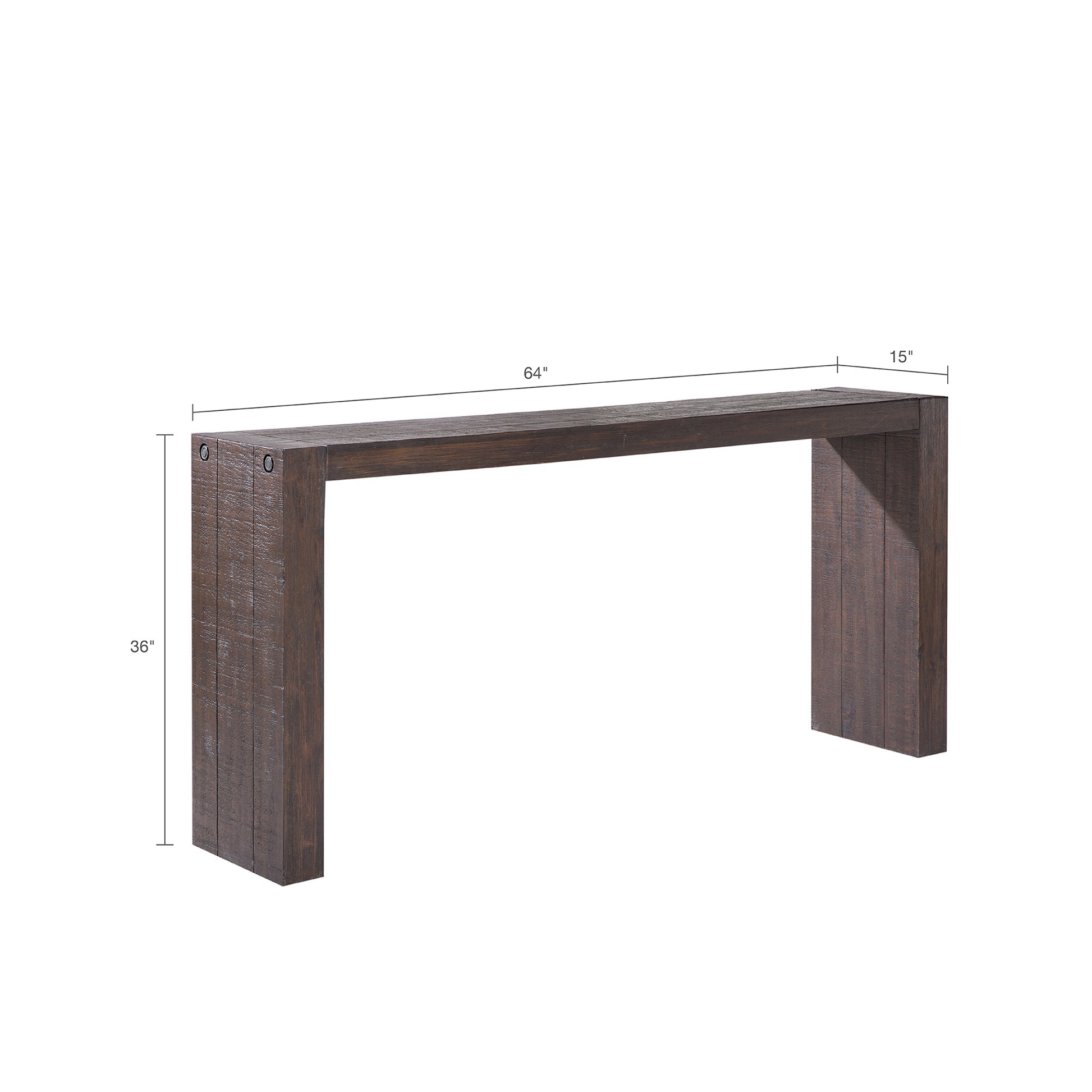 Only Supportbuyer Monterey Console Table Brown Solid Wood