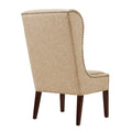 Captains Dining Chair Beige Polyester