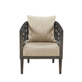 Accent Chair Tan Polyester