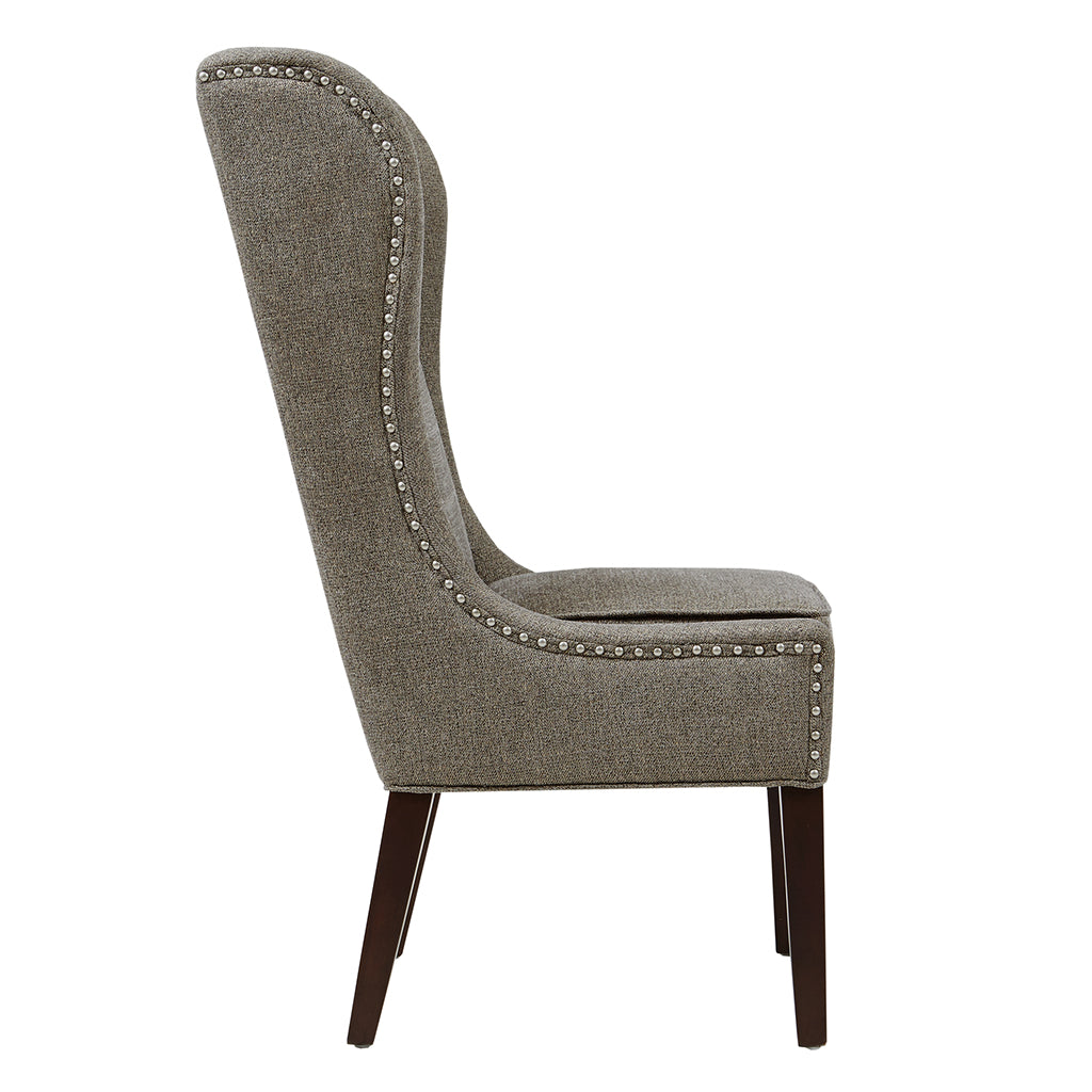 Captains Dining Chair Grey Polyester