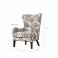 Arianna Swoop Wing Chair Multicolor Solid Wood
