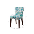 Tufted Back Counter Stool Blue Polyester