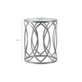 Arlo Metal Eyelet Accent Table Grey Metal