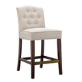 Tufted Counter Stool Tan Polyester