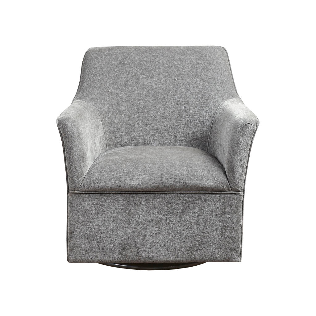 Augustine Swivel Glider Chair Grey Solid Wood