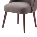 Rounded Back Dining Chair Charcoal Polyester