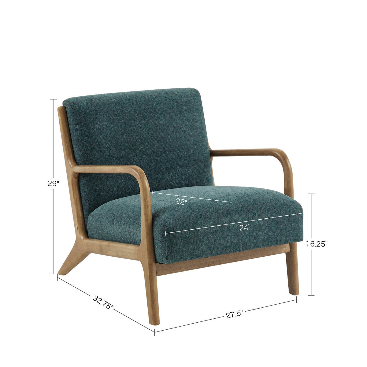 Lounge Chair teal-polyester