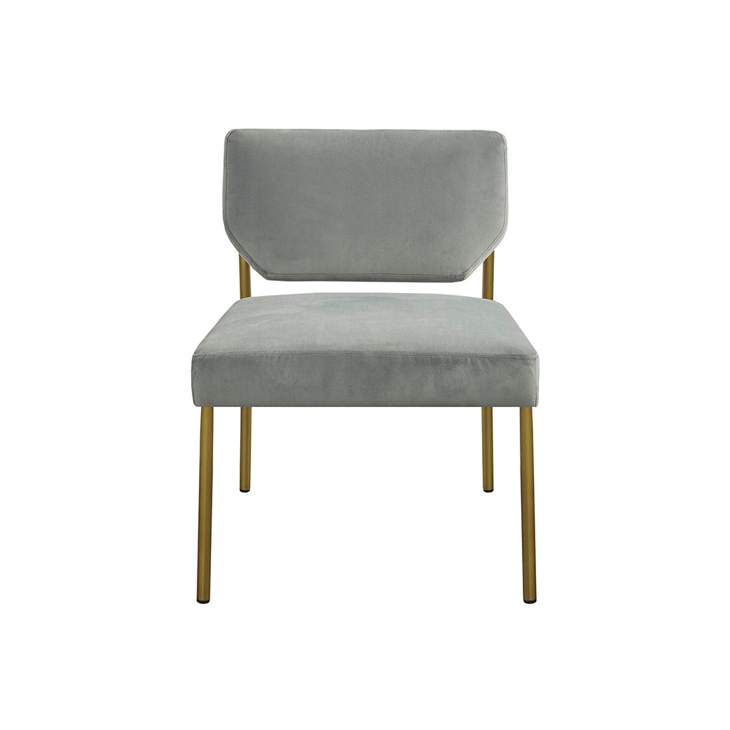 Accent Chair Grey Polyester