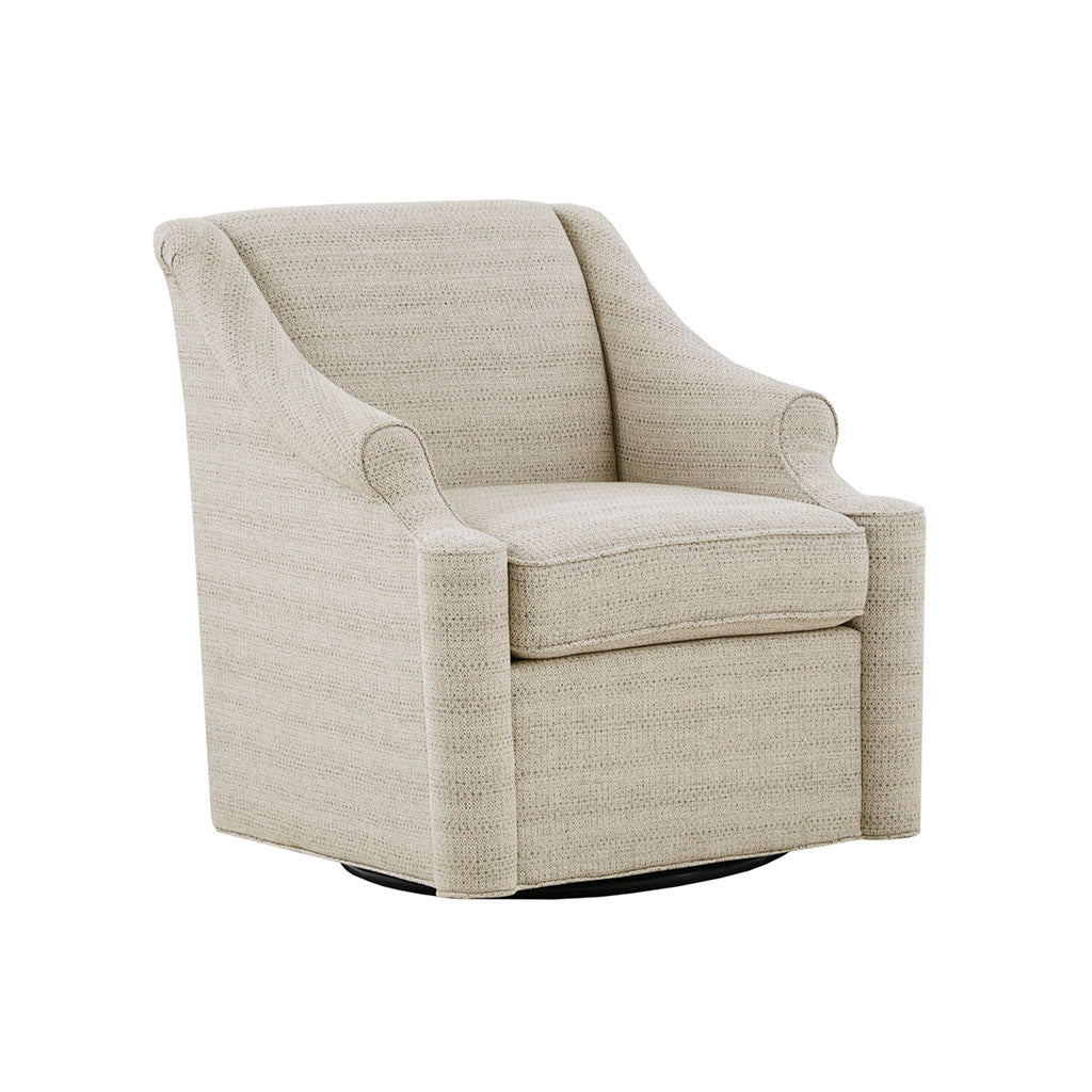 Justin Swivel Glider Chair Tan Solid Wood