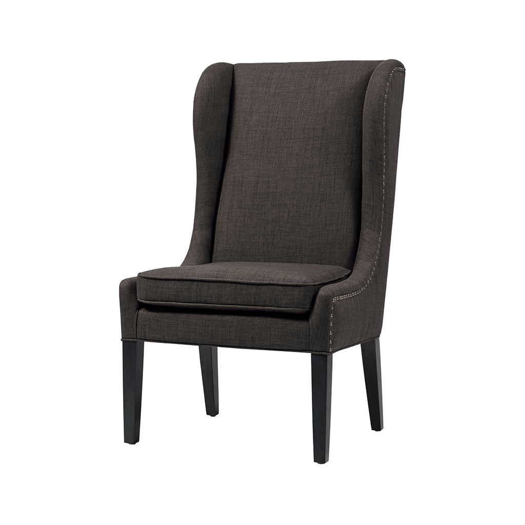 Captains Dining Chair Charcoal Polyester