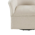 Augustine Swivel Glider Chair Cream Solid Wood