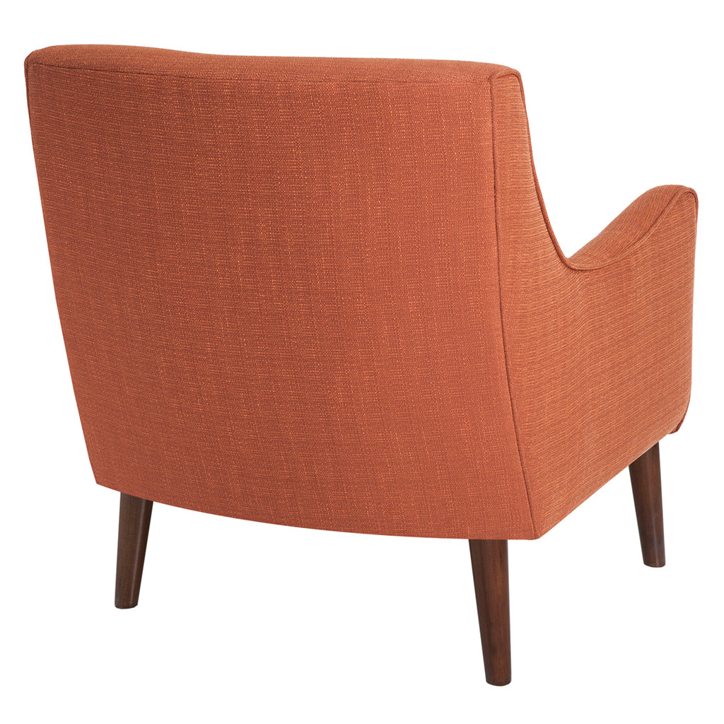 Mid Century Accent Chair burnt orange-polyester