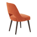 Nola Dining chair set of 2 orange+dark brown-polyester