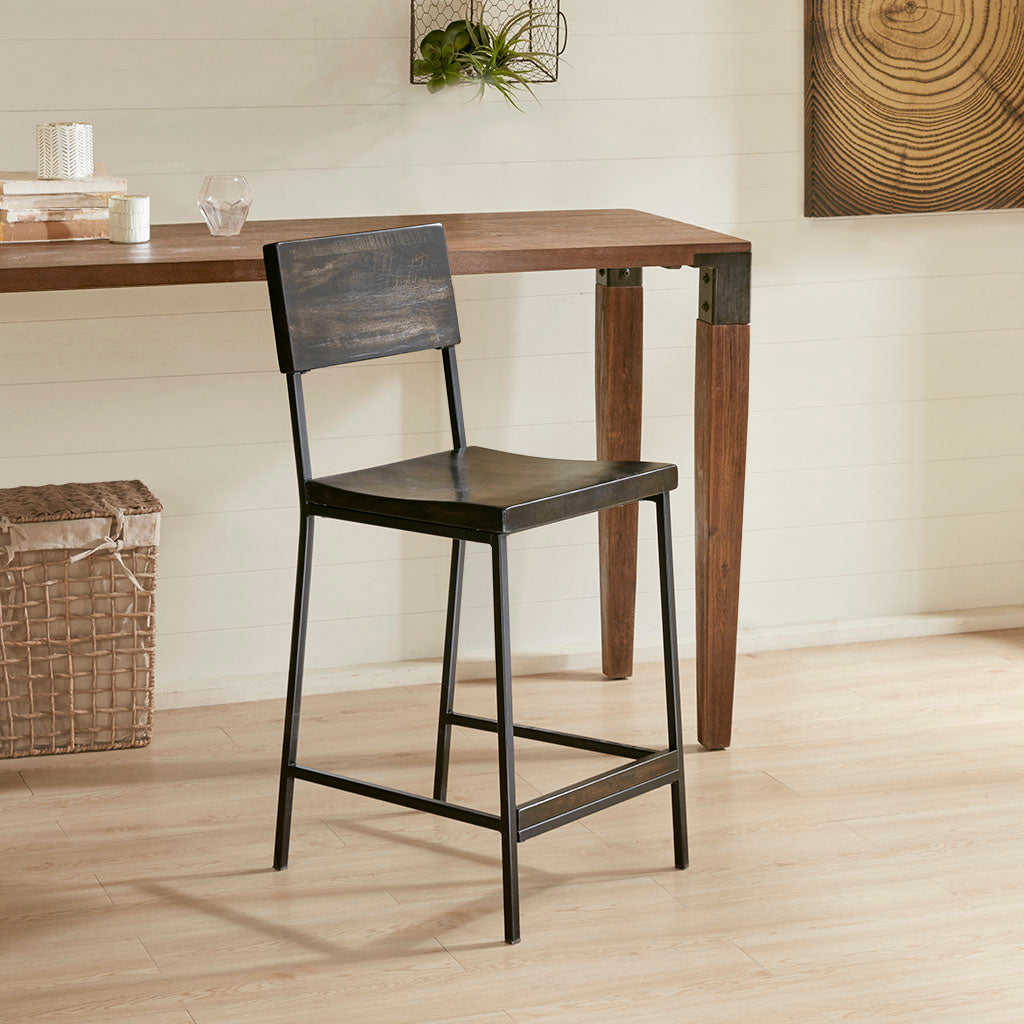 Tacoma 24" Counter Stool Black Wood