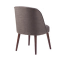 Rounded Back Dining Chair Charcoal Polyester