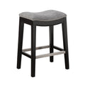 Saddle Counter Stool Grey Wood