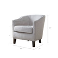 Barrel Arm Chair Cream Polyester