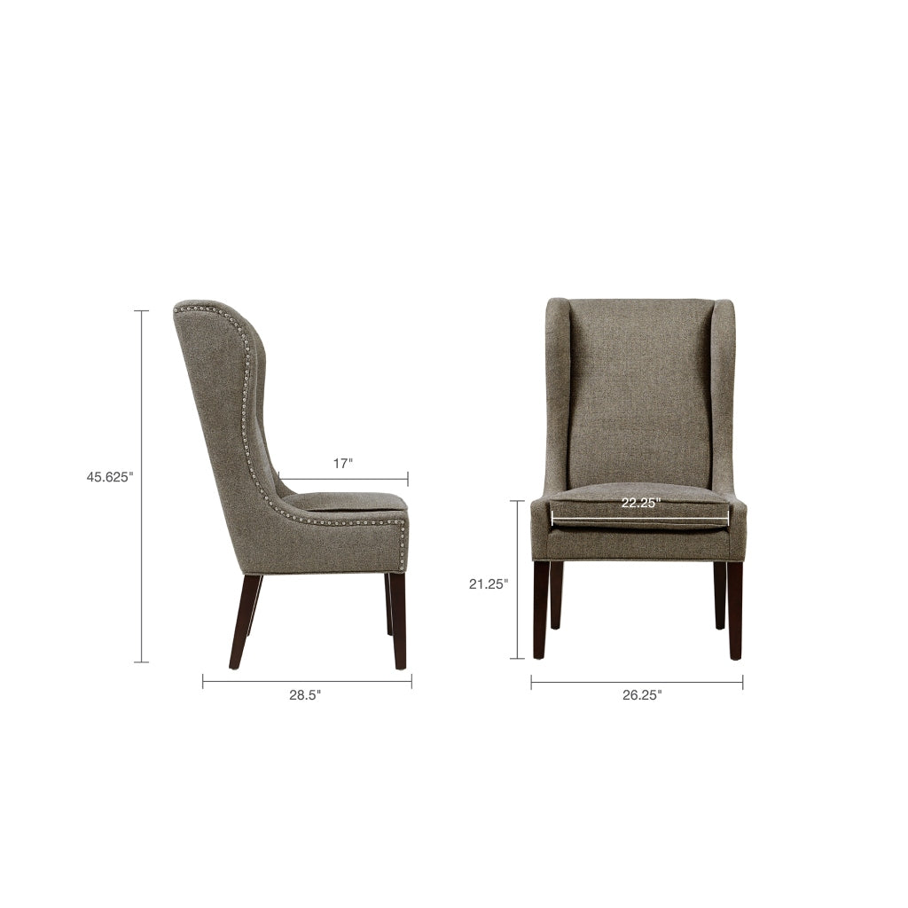 Captains Dining Chair Grey Polyester