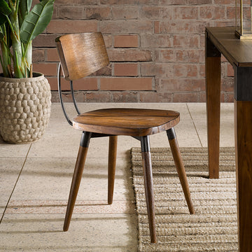 Frazier Dining Chair Set Of 2 Brown Wood