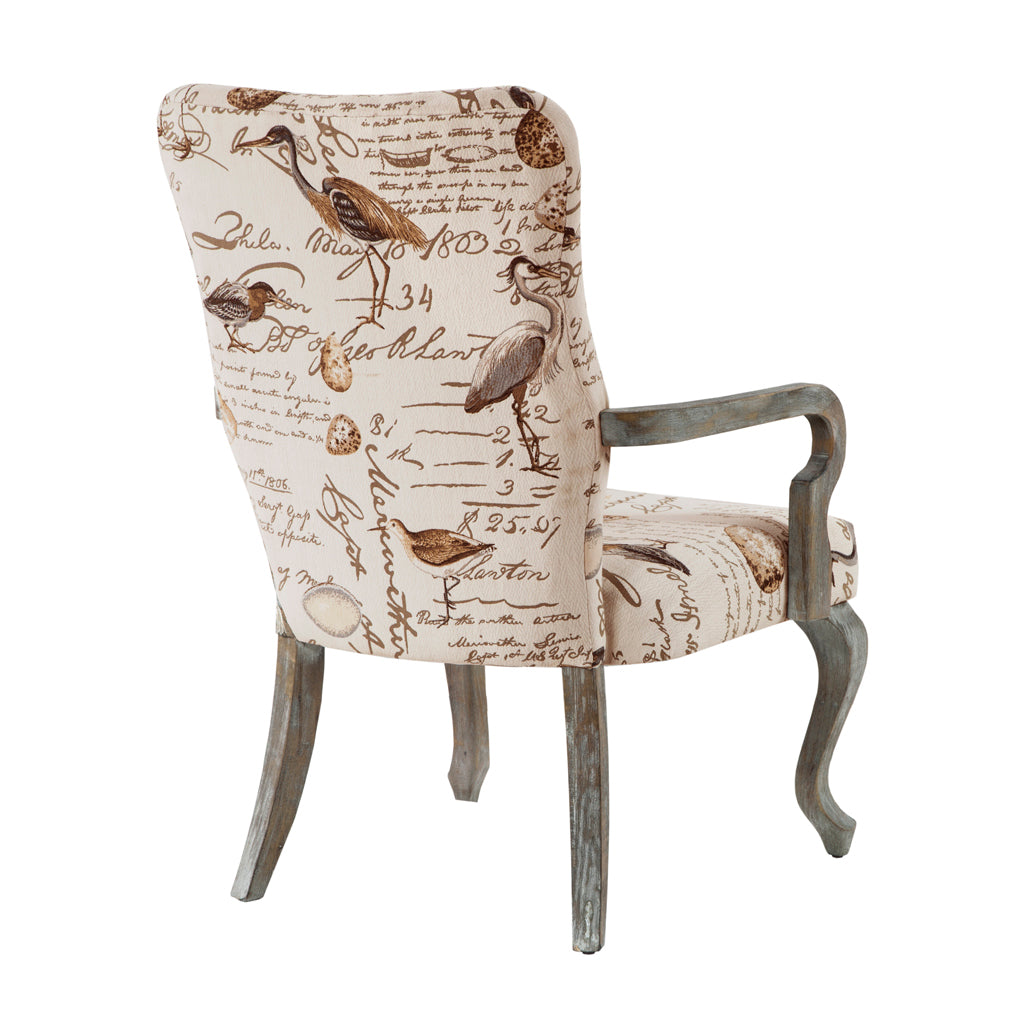 Accent Chair Ivory Multi Polyester