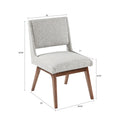 Boomerang Dining Side Chair Set Of 2 Light Grey Polyester