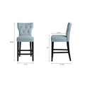 Tufted Back Counter Stool Grey Polyester