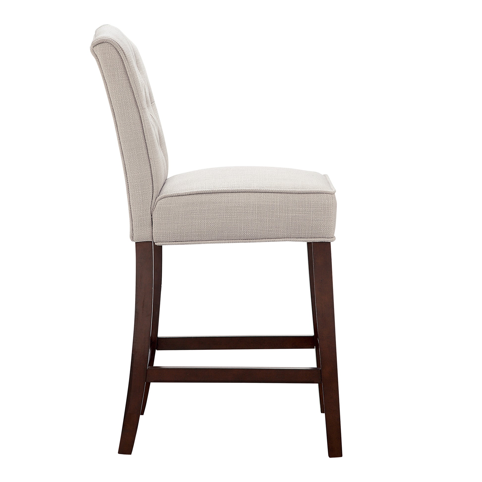 Tufted Counter Stool Tan Polyester