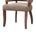 Arm Dining Chair Brown Polyester