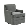 Upholstered Swivel Chair Grey Polyester