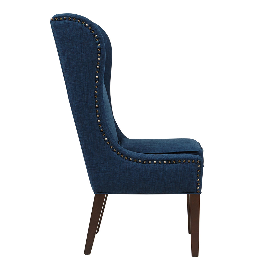 Captains Dining Chair Dark Blue Polyester