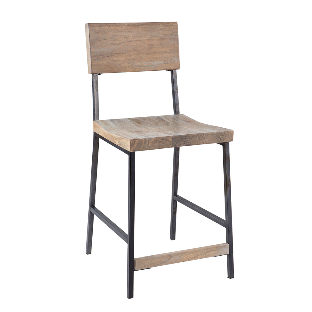 Only Supportbuyer Tacoma Counter Stool Grey Solid Wood