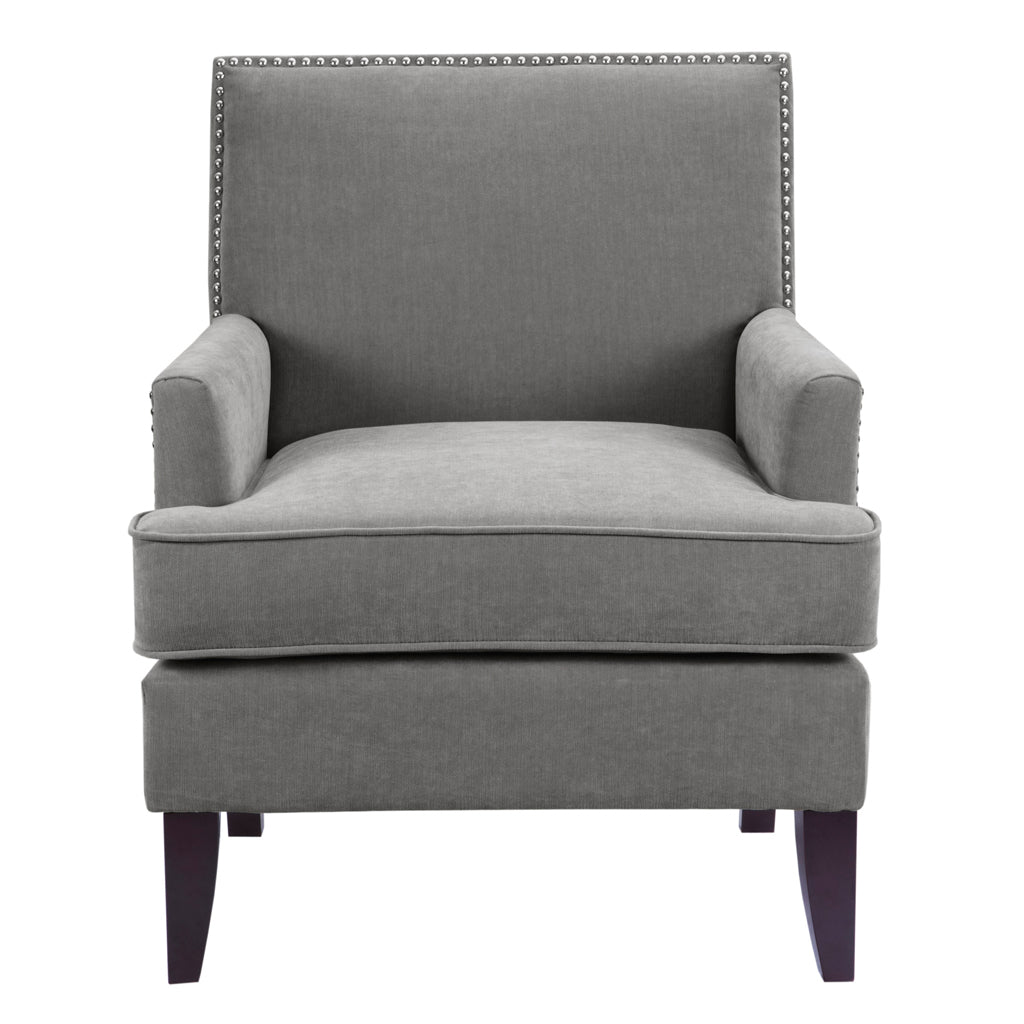 Track Arm Club Chair Grey Polyester