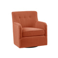 Adele Swivel Chair Orange Solid Wood