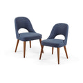 Dining Side Chair Set Of 2 Navy Polyester