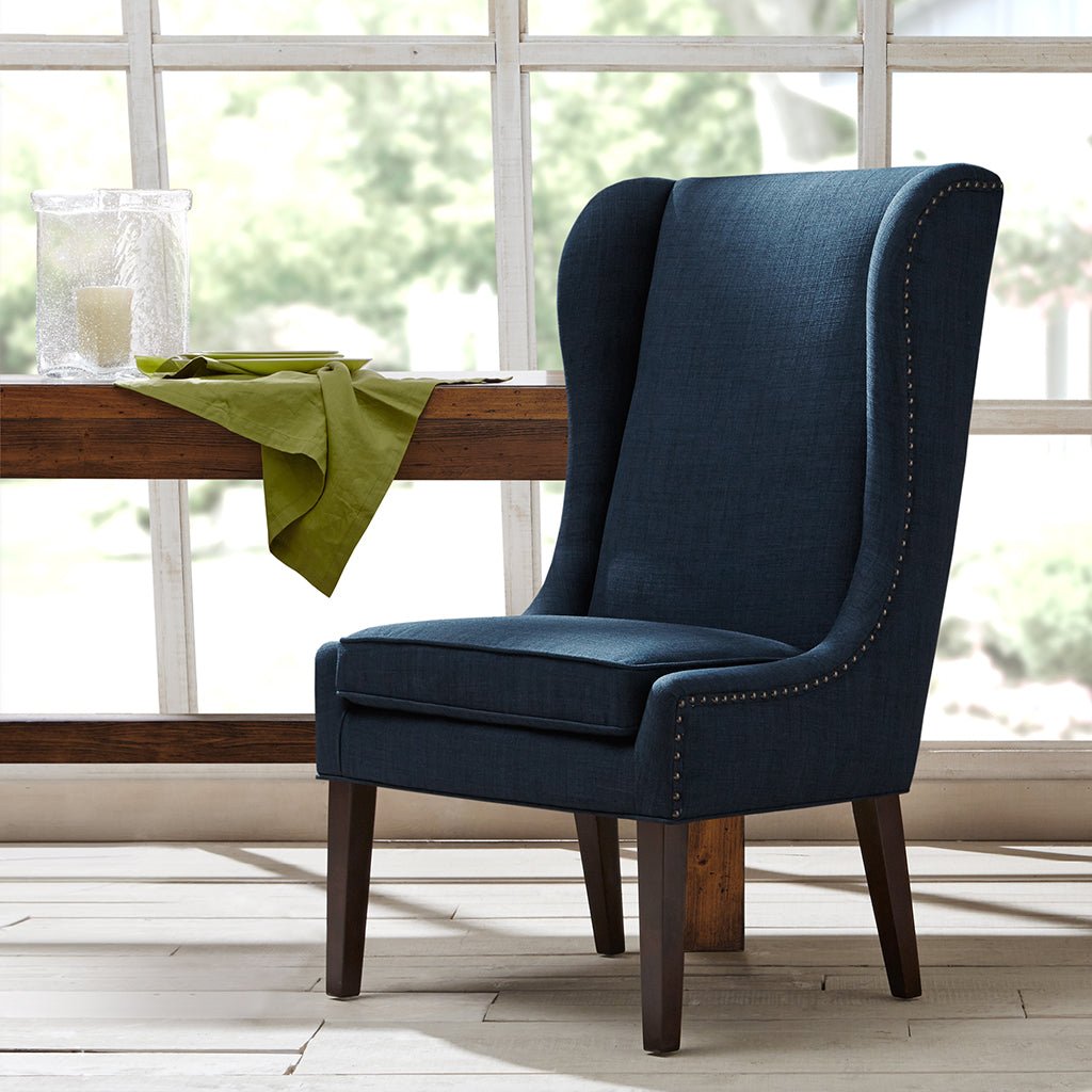 Captains Dining Chair Dark Blue Polyester