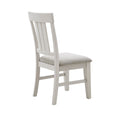 Dining Side Chair Set Of 2Pcs Reclaimed White Polyester