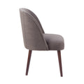 Rounded Back Dining Chair Charcoal Polyester