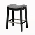 Saddle Counter Stool Grey Wood