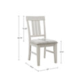 Dining Side Chair Set Of 2Pcs Reclaimed White Polyester