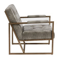 Lounge Chair Grey Metal