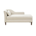 Trinity Accent Chaise Ivory Solid Wood