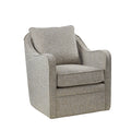 Brianne Wide Seat Swivel Arm Chair Grey Solid Wood