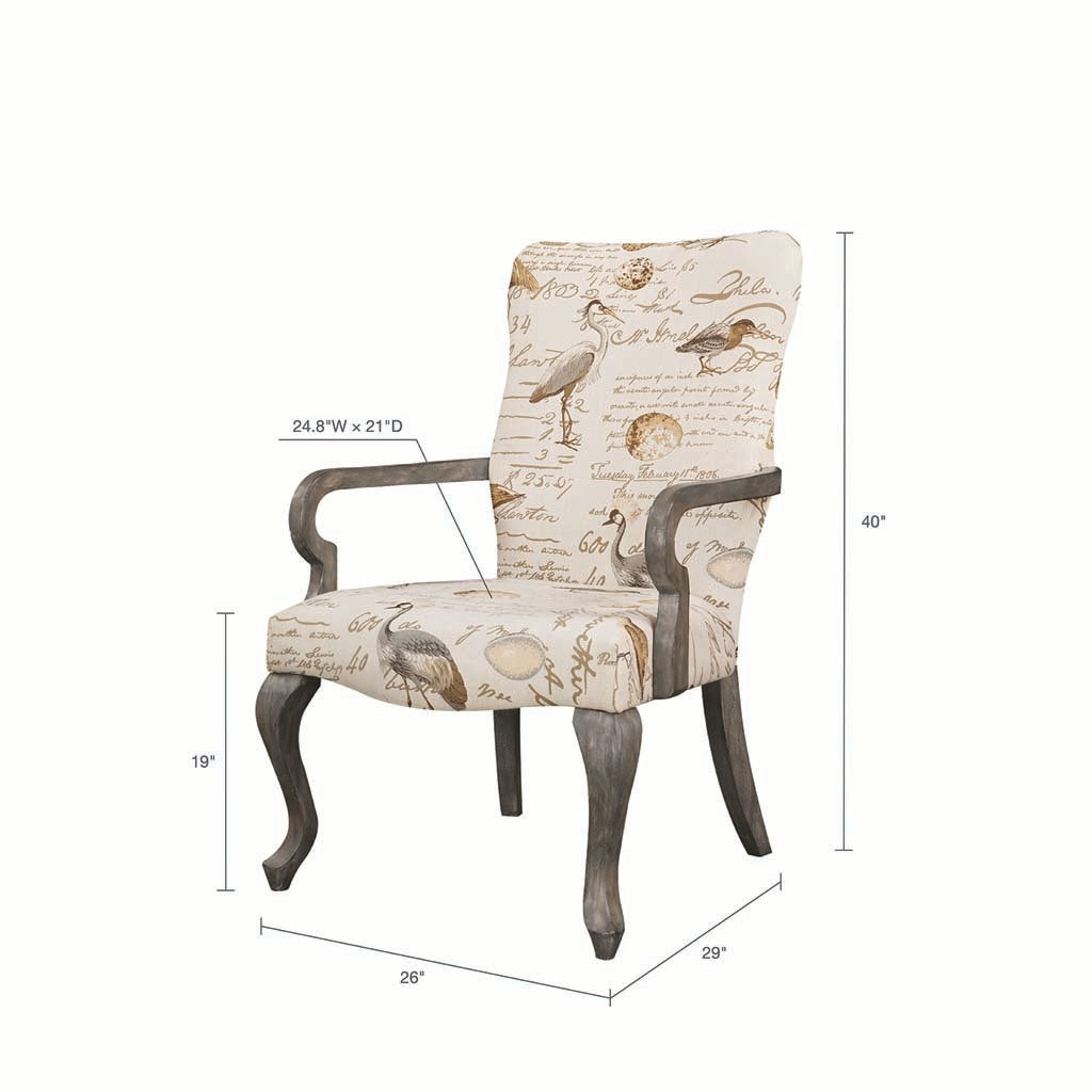 Accent Chair Ivory Multi Polyester