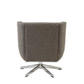 Swivel Lounge Chair, Star Based Swivel Brown Multi Wood