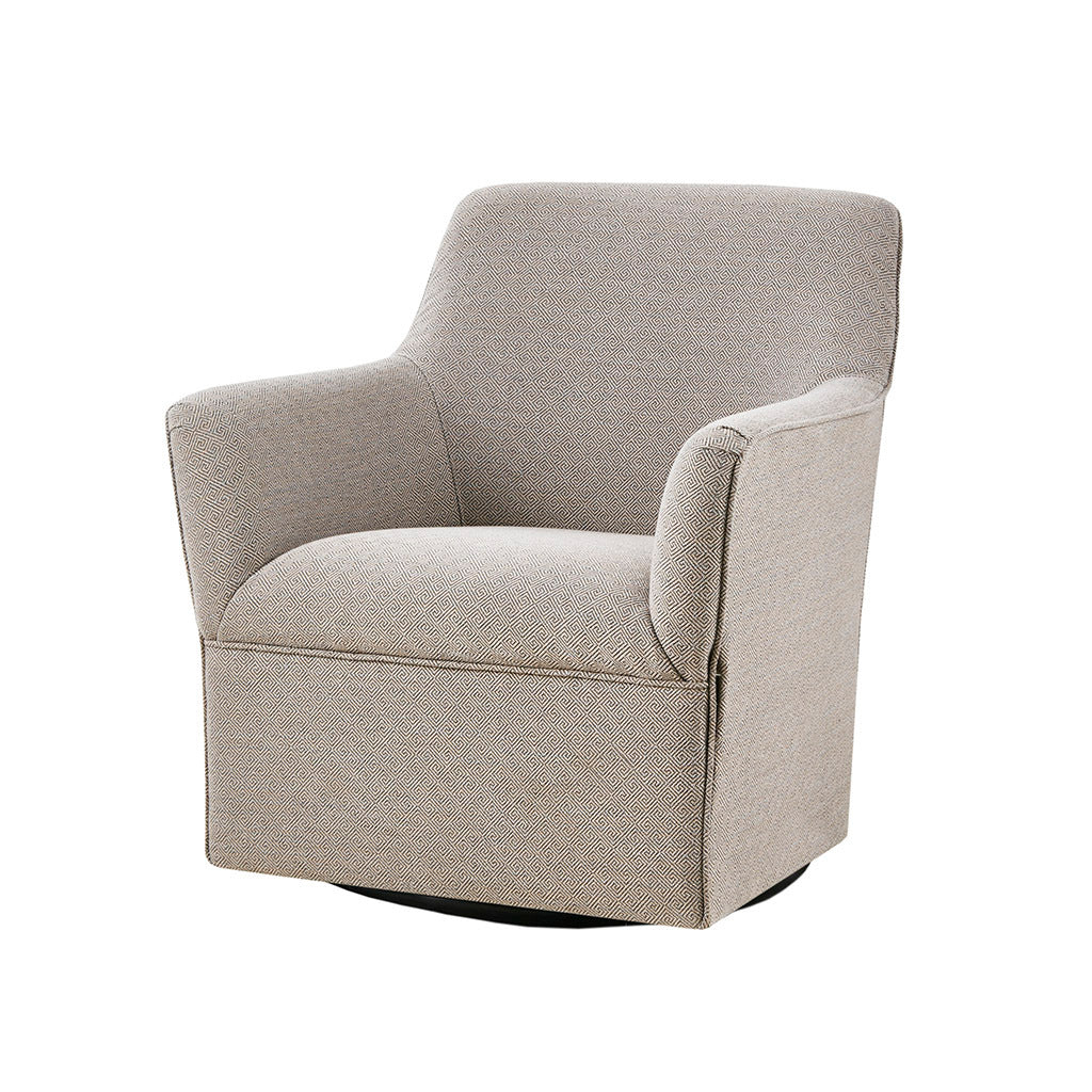 Augustine Swivel Glider Chair Grey Solid Wood