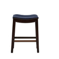 Saddle Counter Stool Navy Polyester