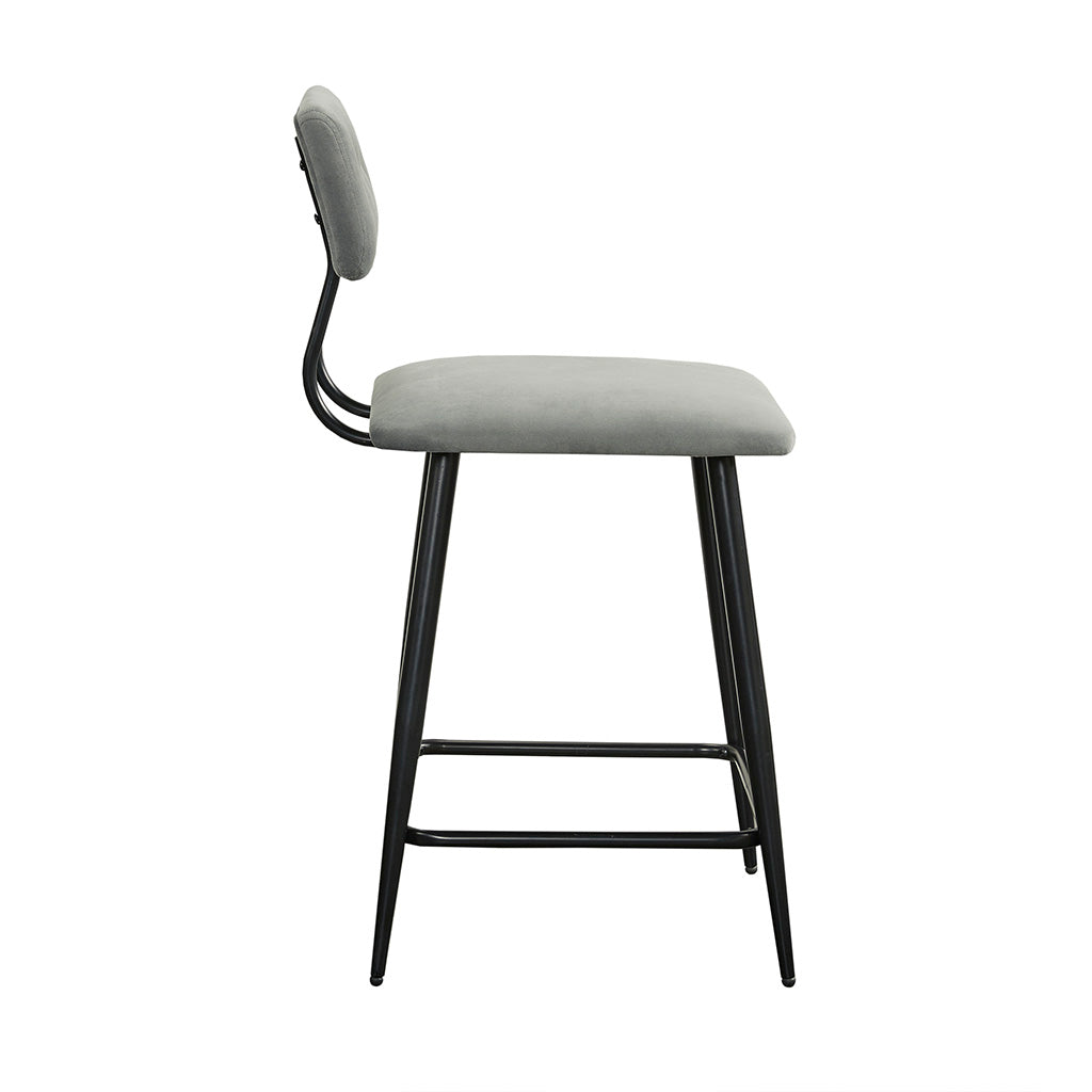 Counter Stool Grey Multi Polyester