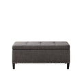 Tufted Top Soft Close Storage Bench Charcoal Polyester